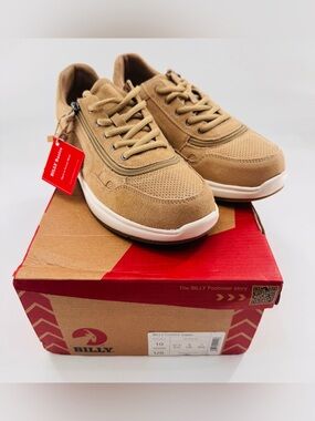 Billy Comfort Jogger Tennis Shoes Women’s Size 10 Tan Suede Easy On Sneakers NEW